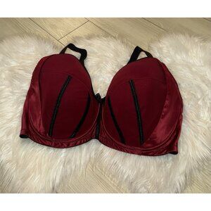 Parfait Charlotte Balconette Bra Lined Underwire Womens 38H Red Black